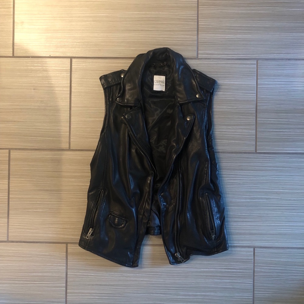 Carmar Genuine Leather Moto Vest